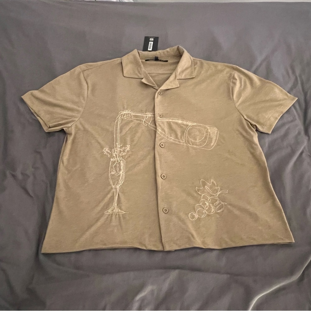 Rustic Souls wine button down shirt New